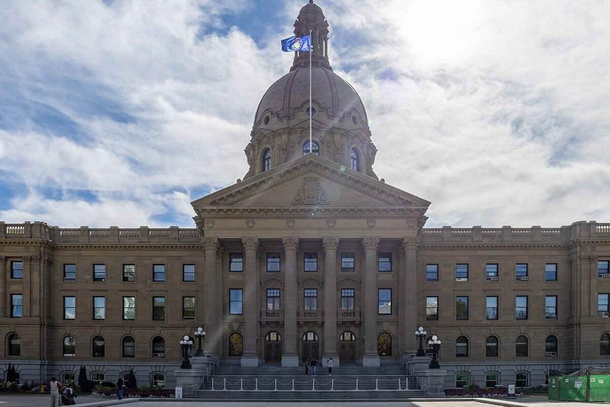 Façade de l'Assemblée législative de l'Alberta, à Edmonton